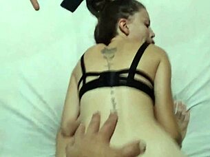 skinny babe takes huge cock anal begging for more