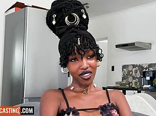 Sweet Church Girl Turned Innocent Ebony Teen Casting Slut For Monster Cock