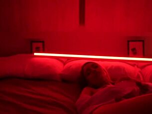 Yaira strips sexy through house teasing natural tits pussy