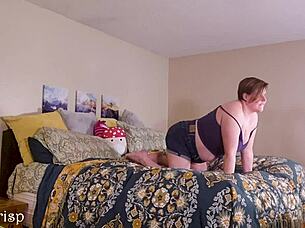 Filming cute milf craving daddy dick backstage