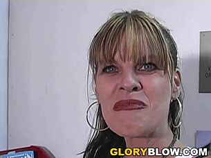 Wow Busty Cougar Anjelica Devours Huge BBC Gloryhole!