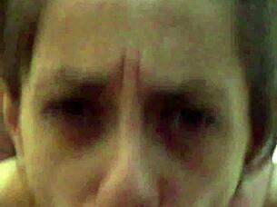 Candie Cross stares as deep fuck ends facial white