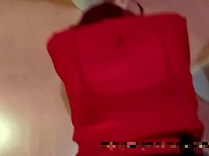 redhead slut cheats at party while lover watches cumshot