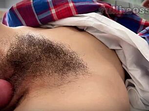 Risky closeup pounding my hairy dripping wet pussy? 😈💦