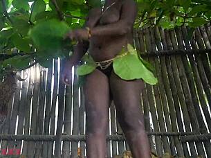 busty african grinds thick ass ebony curves in ritual waters