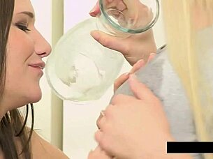 our wet pussy kiss in the bathroom toilet