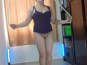 halloween latina housewife naked workout flashing pussy