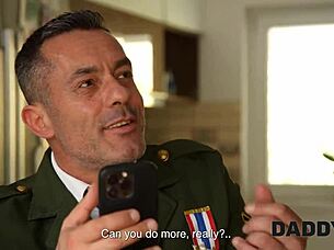 daddy4k skinny army girl tight pussy r&r fuck