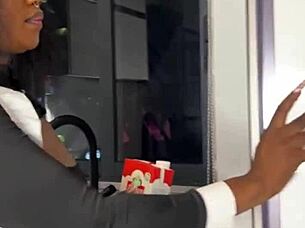 hey boss, catch your ebony maid riding cock wildly?