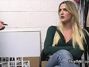 hot milf caught stealing punished with hardcore garage fuck