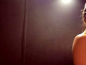Public squirting orgasm with nipple clamps deep throating