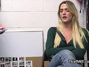 hot milf caught stealing punished with hardcore garage fuck