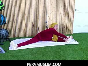 perv trainer pounds exotic arab fitness babe hard!