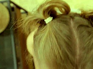 tricked blonde to flash tits then fuck tight pussy