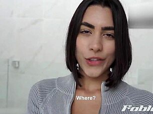 Skinny latina bimbo joi cei watch me taste your cum pov