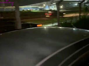 hey cornudo, watch your wife flash and suck bbc in the car publicly