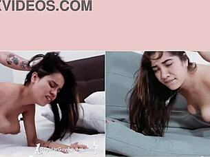 Natalia Battles Lily in Steamy Bedroom Showdown