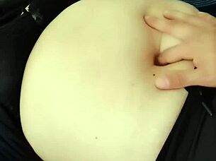 i can't resist fingering this curvy milf's sexy belly