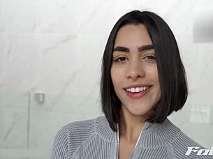 Skinny latina bimbo joi cei watch me taste your cum pov