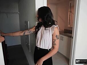 sofie reyez fights urge as brunette latina rides interracial cock pov
