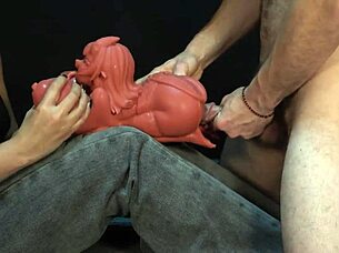 two demons clash as i devour cum dripping from her doll's mouth hungrily