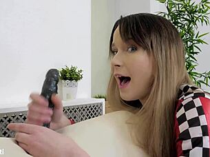 Sweetie plum returns for rough anal gape balls lick swallow!