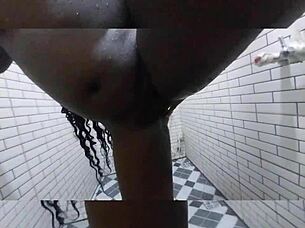 toilet booty pound on ebony lady banks