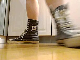 my converse sneakers make my fat ass orgasm hard