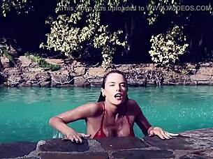 alessandra ambrosio teases with sexy latina striptease undressing slowly 🔥