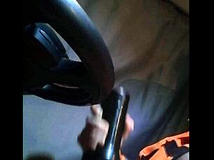 gazzadomm's fleshlight handjob fun inside truck