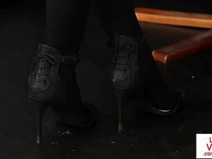 femdoms command jerking in cfnm humiliation heels 👠😈