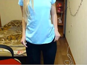 russian virgin tempts with slow seductive striptease