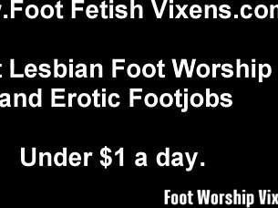 Lorianna sneaks a hot toe suck on Shilo's feet!