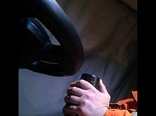 gazzadomm's fleshlight handjob fun inside truck