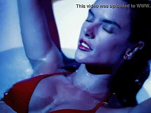 alessandra ambrosio teases with sexy latina striptease undressing slowly 🔥