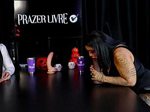 morena shows off sloppy deepthroat on toy till it's dripping wet