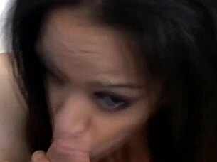 skinny sexy brunette model gropes pretty pussy while masturbating
