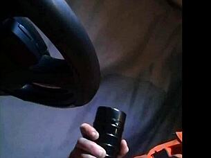 gazzadomm's fleshlight handjob fun inside truck