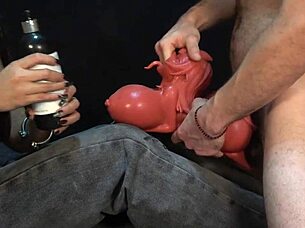 two demons clash as i devour cum dripping from her doll's mouth hungrily