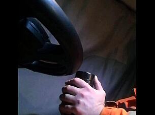 gazzadomm's fleshlight handjob fun inside truck