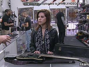 Pawnstar hooks up with rockstar in xxx pawn shop for big cock reality fuck
