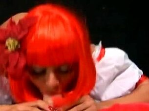 merry blowjob from this slut sucking cock like crazy