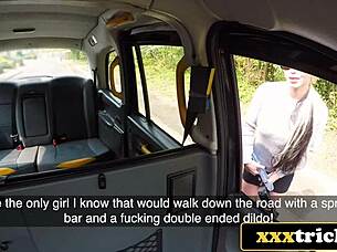 Blonde bimbo, your ass stretches perfectly in this London taxi ride!