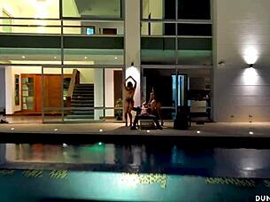 Playboy's steamy threesome heats up his mansion late night