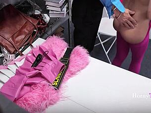 shoplifter sofie reyez pays with horny petite blowjob for heels ryan mclane