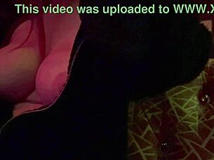 artemisia love flashes juicy natural tits at nightclub publicly