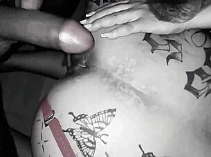 Street artist bangs big clit pussy and cums deep in homemade ass shaking trailer