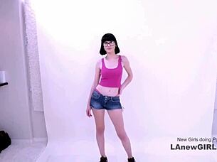 Ravishing brunette model pounded hard in her steamy audition!