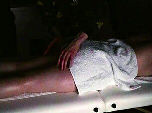 This cute couple gives her a relaxing foot massage turning steamy