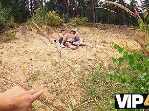 flexible girlfriend picks stranger for outdoor anal while cuckold boyfriend watches helplessly